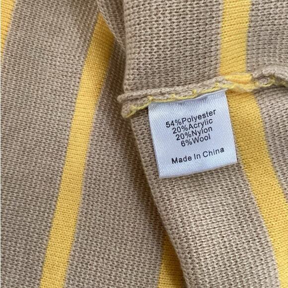 Tuckernuck Chai Striped Lauren Cardigan Oversized Button Front Pockets Size XXL - Picture 12 of 13